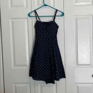 Jessica Simpson Navy and White Polka Dot Sundress